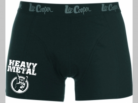 Heavy Metal čierne trenírky BOXER s tlačeným logom, top kvalita 95%bavlna 5%elastan